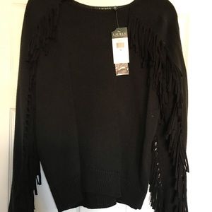 Lauren. Ralph Lauren fringe sweater